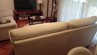 2 Sofas beige de tela