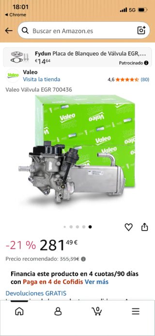 Valeo Válvula EGR 700436