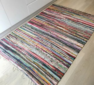 Alfombra Rectangular Chindi 100% Algodón Natural