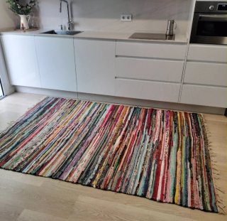 Alfombra Rectangular Chindi 100% Algodón Natural