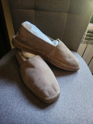 Alpargatas de piel beige
