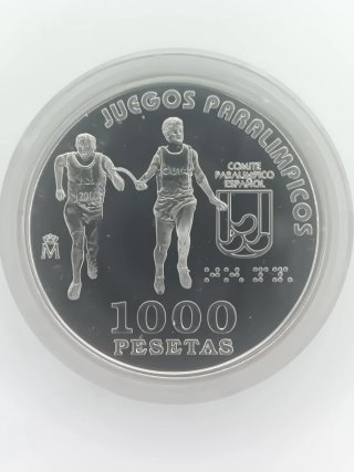 MONEDA 1000 PESETAS ATLETISMO PARA CIEGOS.