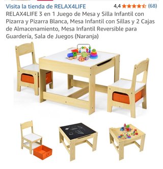 Mesa y Sillas Infantiles Madera