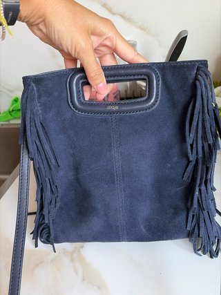 Bolso Maje azul con flecos