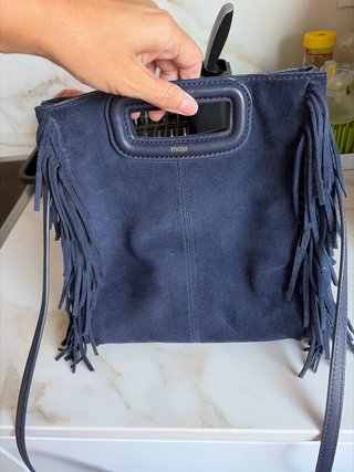 Bolso Maje azul con flecos
