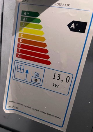 Estufa pellet 13kw, A+