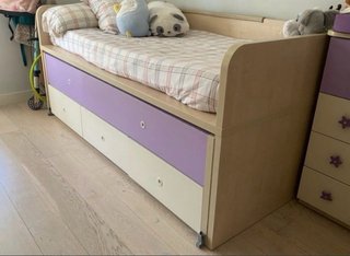 Cama nido infantil con cajones (incluye colchones)