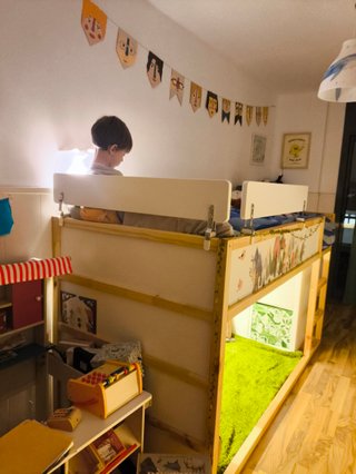 Cama alta Kura Ikea