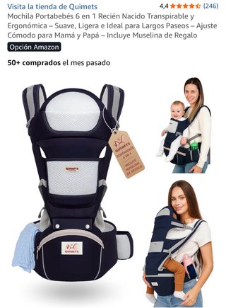 Mochila Portabebés Quimets 6 en 1