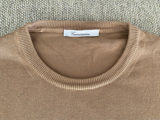 Jersey Camicissima Hombre Camel Cuello Redondo