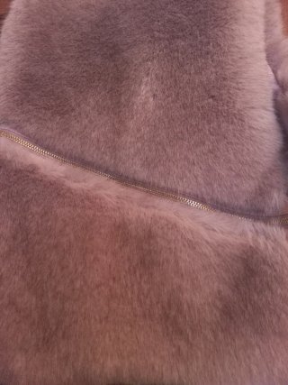 Chaleco KOKER rosa pelo y polipiel Talla M