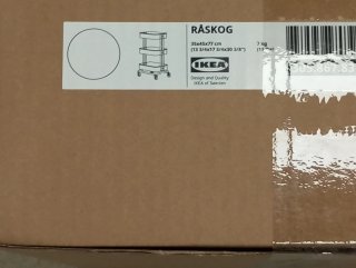 IKEA RASKOG(35x45x77)WHITE-Grande[2frenos]NewInBox