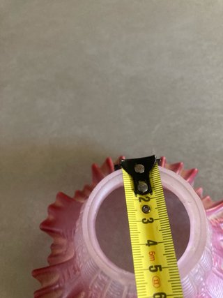 Paralume in vetro vintage rosa