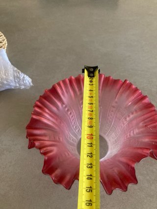 Paralume in vetro vintage rosa