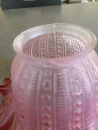 Paralume in vetro vintage rosa