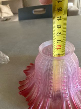 Paralume in vetro vintage rosa