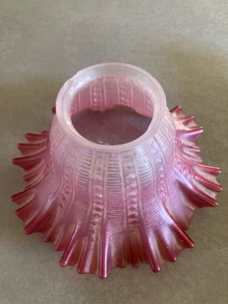 Paralume in vetro vintage rosa