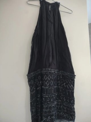 Vestido fiesta Tintoretto negro lentejuelas T.36