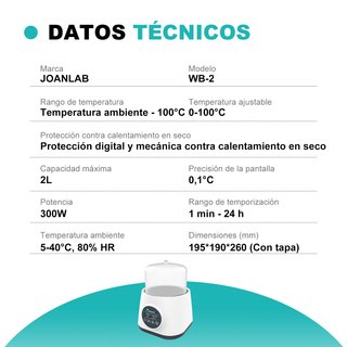 BAÑO TERMOSTÁTICO DIGITAL 2L