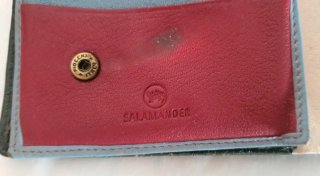 Cartera de piel verde