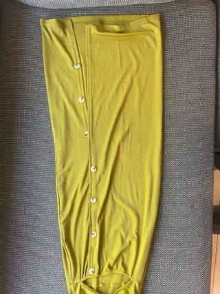 Vestido midi verde con nudo Talla xs