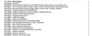Portátil Dell Táctil XPS15
