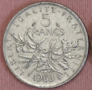 Moeda 5 Francos Prata 1963