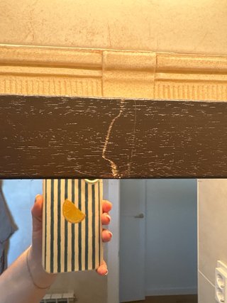 Espejo de baño madera y cristal