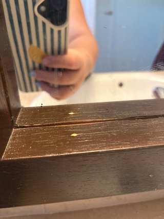 Espejo de baño madera y cristal