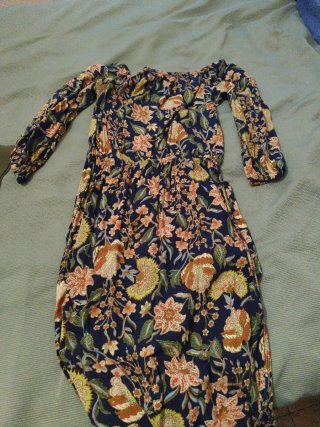 Vestido estampado floral azul