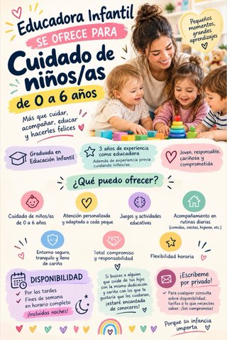 Cuidado niños/as de 0 a 6 años