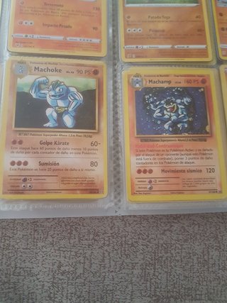 2 Cartas Pokémon Machoke y Machamp Antiguas