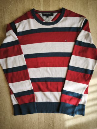Jersey Tommy Hilfiger Rayas Tricolor Talla L