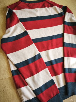 Jersey Tommy Hilfiger Rayas Tricolor Talla L