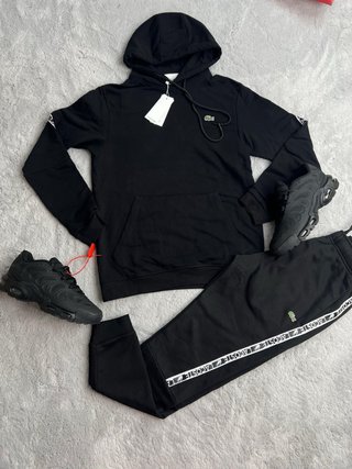 Conjunto Chándal Lacoste Beige y Blanco y negro
