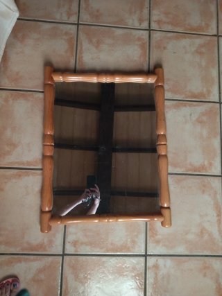 Espejo de madera y cristal