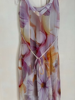 Vestido largo estampado floral de Mango