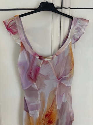 Vestido largo estampado floral de Mango