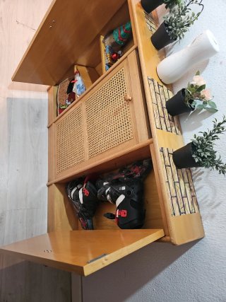 Cubre radiador madera y rejilla