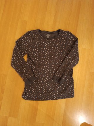 Pijama gris con estrellas rosas