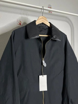 Cazadora Zara Hombre Cuello Piel Negra Talla S
