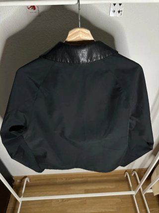 Cazadora Zara Hombre Cuello Piel Negra Talla S