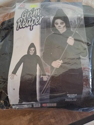 Disfraz Túnica con Capucha Reaper 128 cm 5-7años