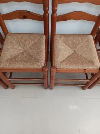 Juego de 6 sillas de comedor de madera