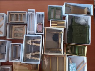 Conjunto Muebles Miniatura Muñecas/Maquetas