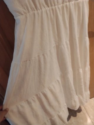 Vestido largo blanco estilo ibicenco