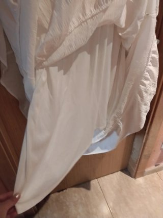 Vestido largo blanco estilo ibicenco