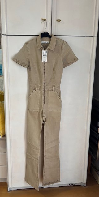 Mono largo tejano beige de Mango