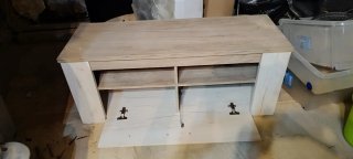 Mueble bajo TV madera y metal