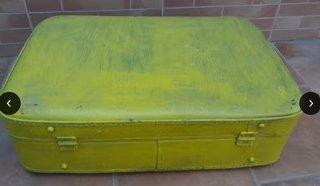 Maleta Antigua Thader Amarilla Vintage